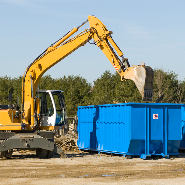 are there any restrictions on where a residential dumpster can be placed in Weddington